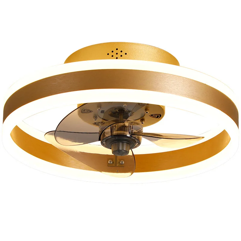 
 OPWXM New Design Minimalist Styles 48W Adjustable Tricolor Chandelier Ceiling Fan with Lights for Home Living Room  