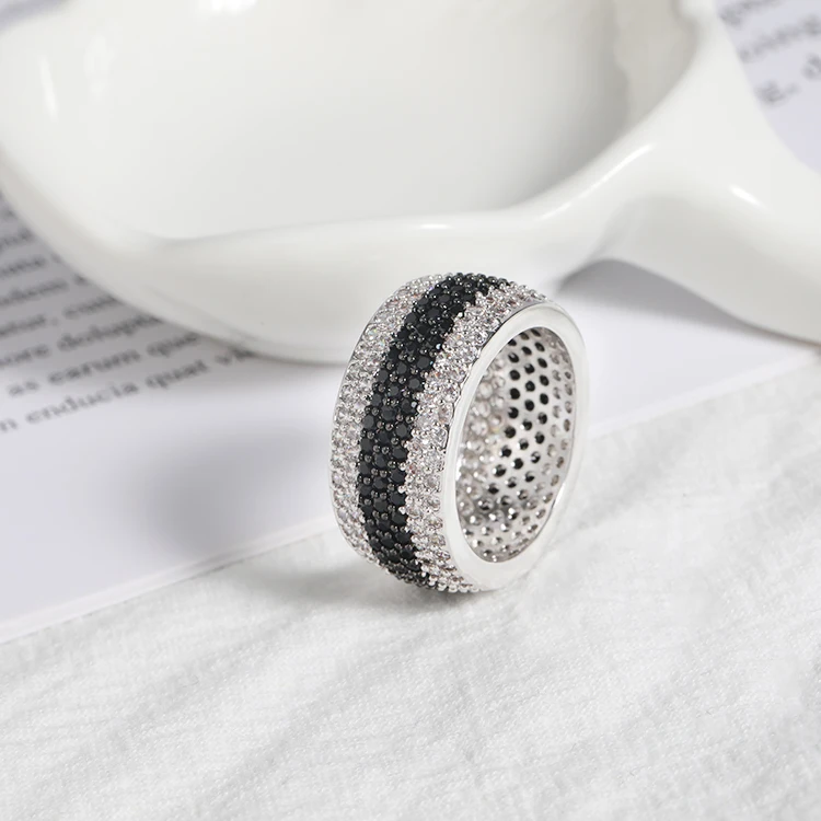 Bling jewelry silver plated cz diamond plain ring trendy copper alloy cheap ring