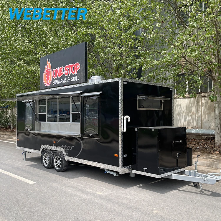 WEBETTER Street Small Mobile Hotdog Cart Concession Trailer Food Trailer Fully Equipped Mobile Fast Food Truck For Sale In Usa