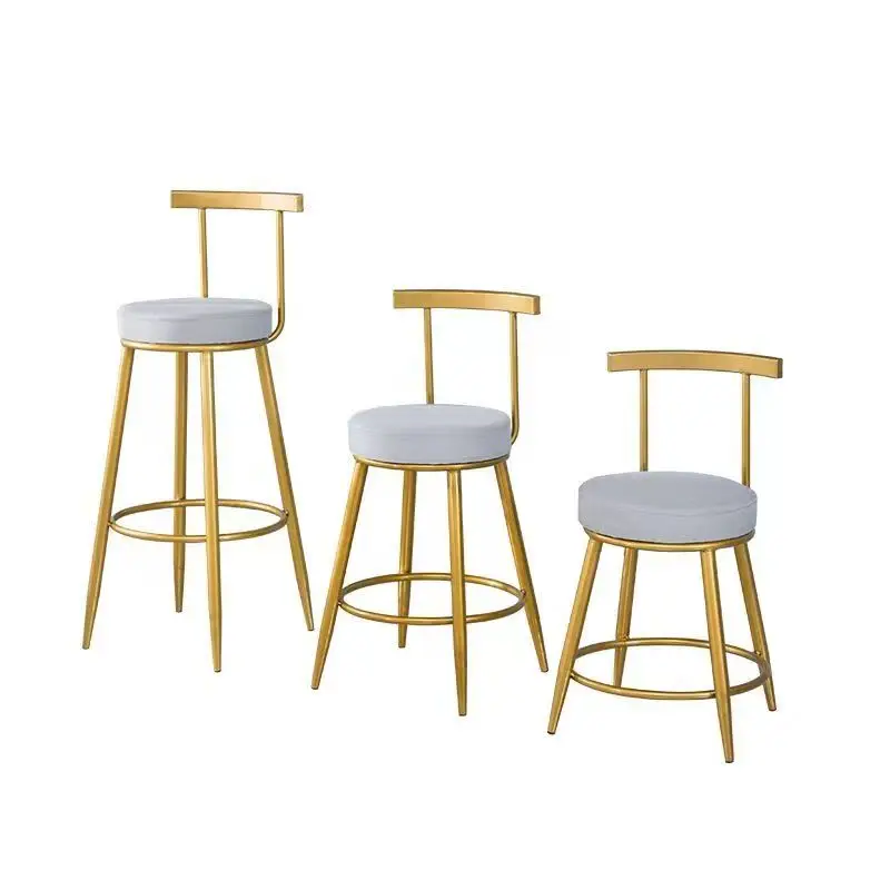 Индивидуальные простые креативные барные стулья в скандинавском стиле с металлической рамкой, современные высокие стулья для отелей, кафе, Роскошные роскошные стулья для бара