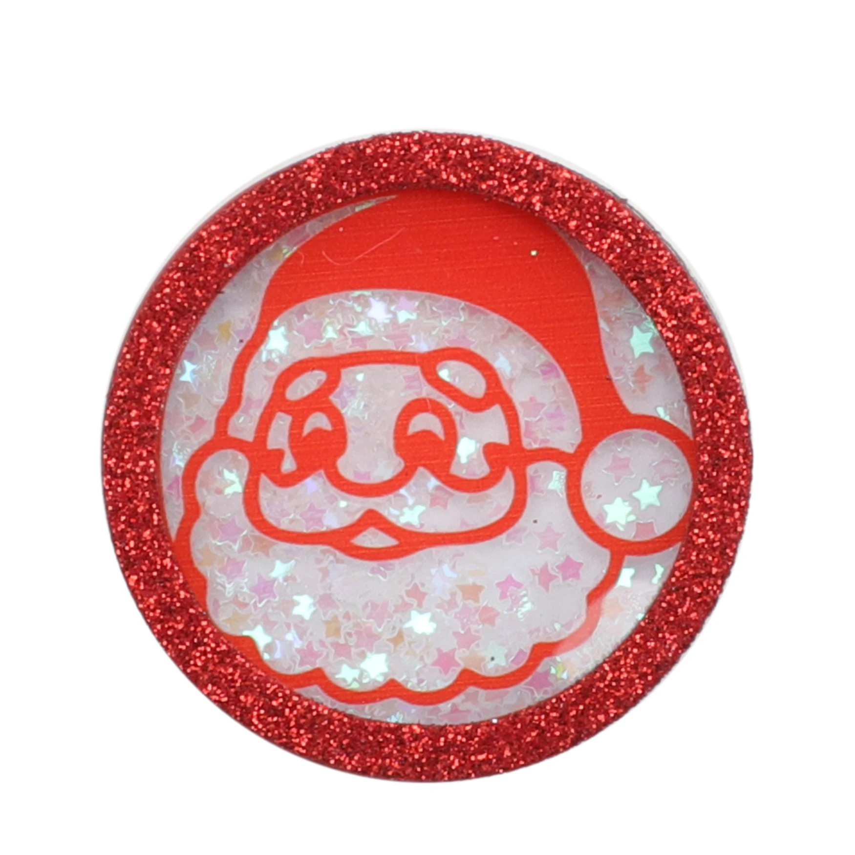 Craft Custom Series Glitter Shaker Resin Santa Claus for  DIY Bows Accessory Decoration