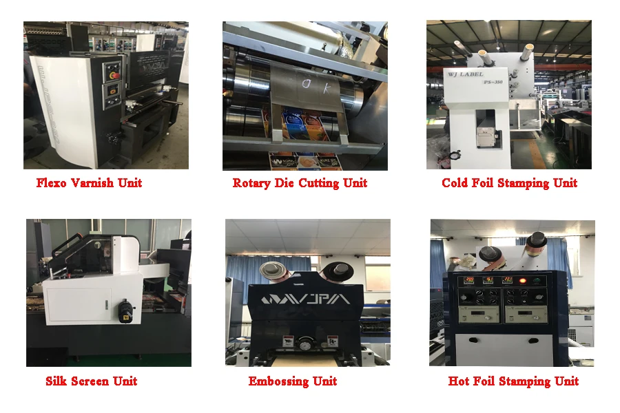 WJPS-350 Multi Function High Speed Cardboard, Plastic Narrow Web Offset Printing Machine