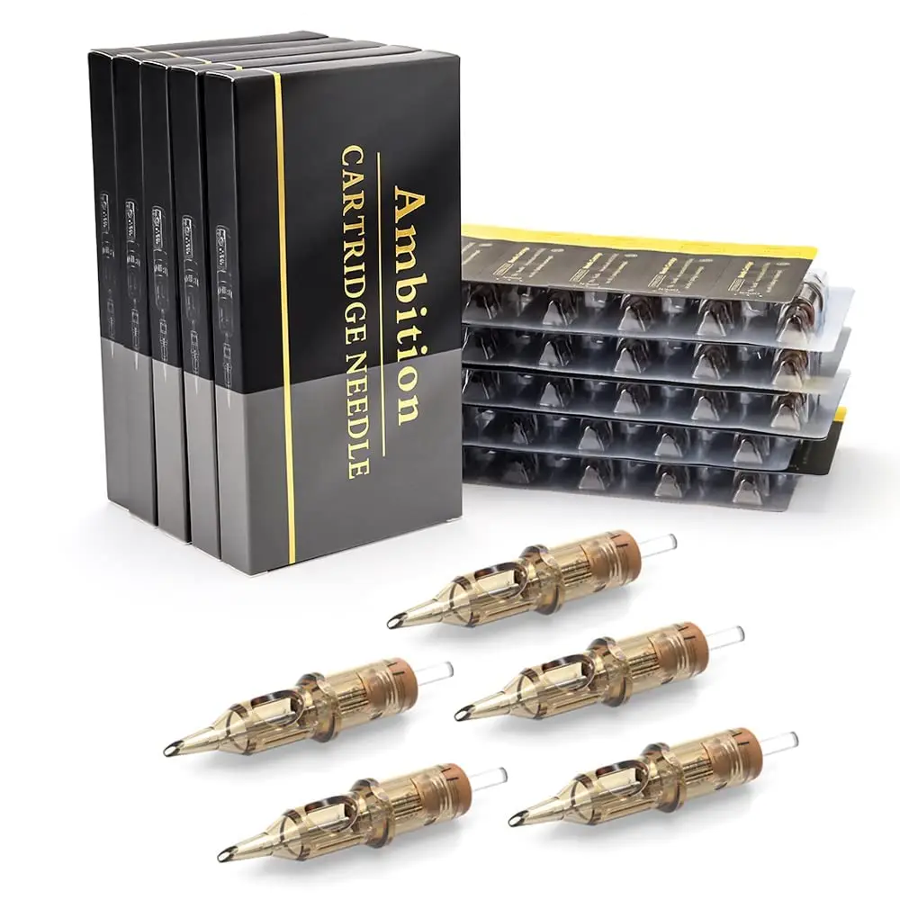 Wholesale Customized Ambition Premium Revolution Tattoo Cartridge Mix Round Liner Shader Curved Magnum Tattoo Needle
