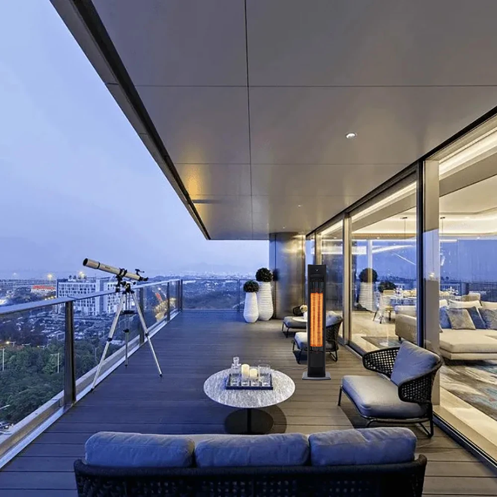 Waterproof IP65 Electric Portable Heater Outdoor Garden Balcony Patio Heater Free Standing