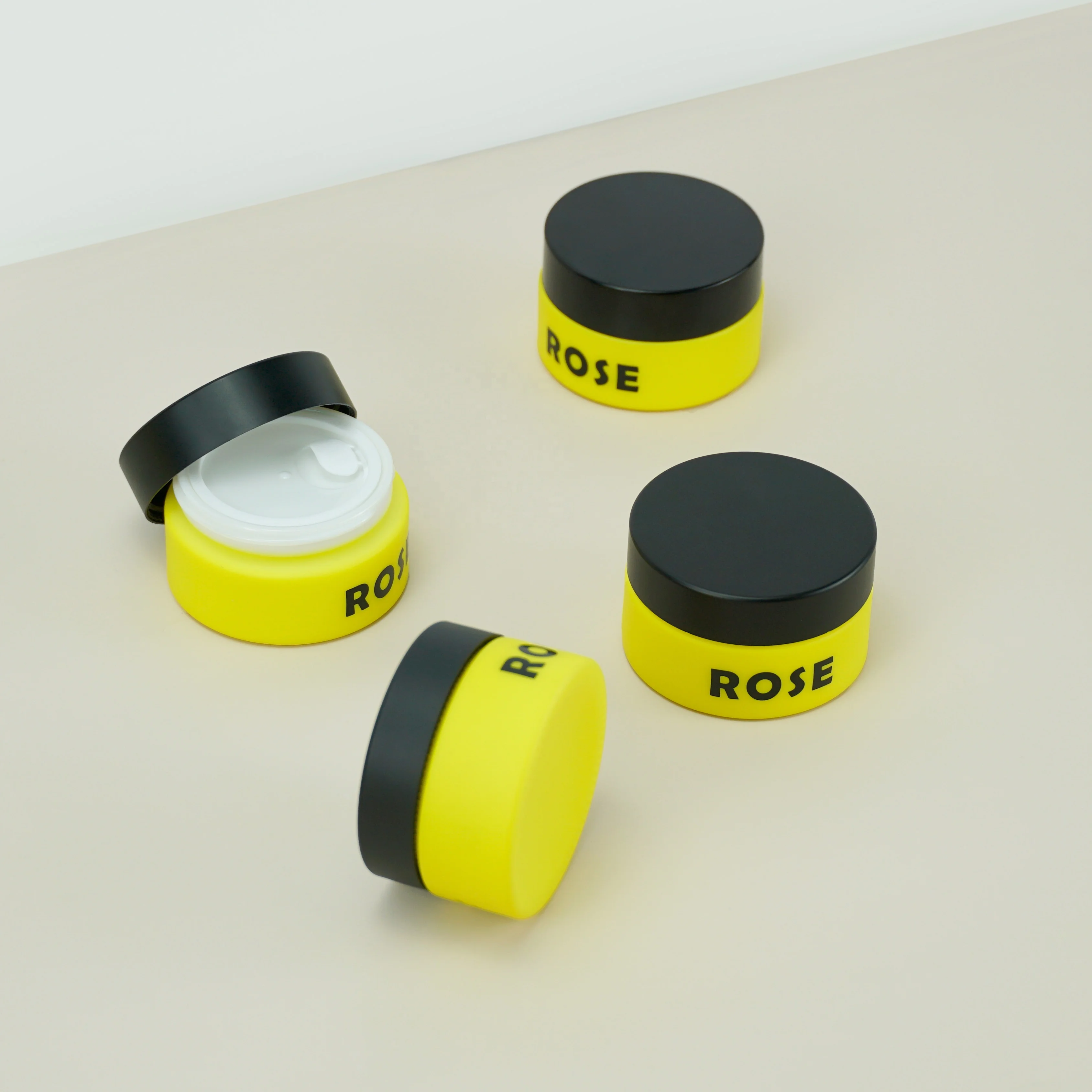 wholesale 15g 50g 100g skincare custom color printing opal glass cream jar