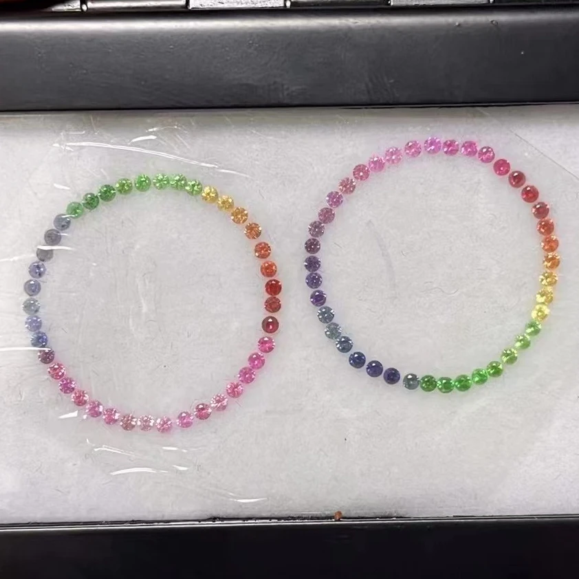 YZ Factory wholesale Price Diamond Cut Mix Color  Natural Black Sapphire Loose Gems