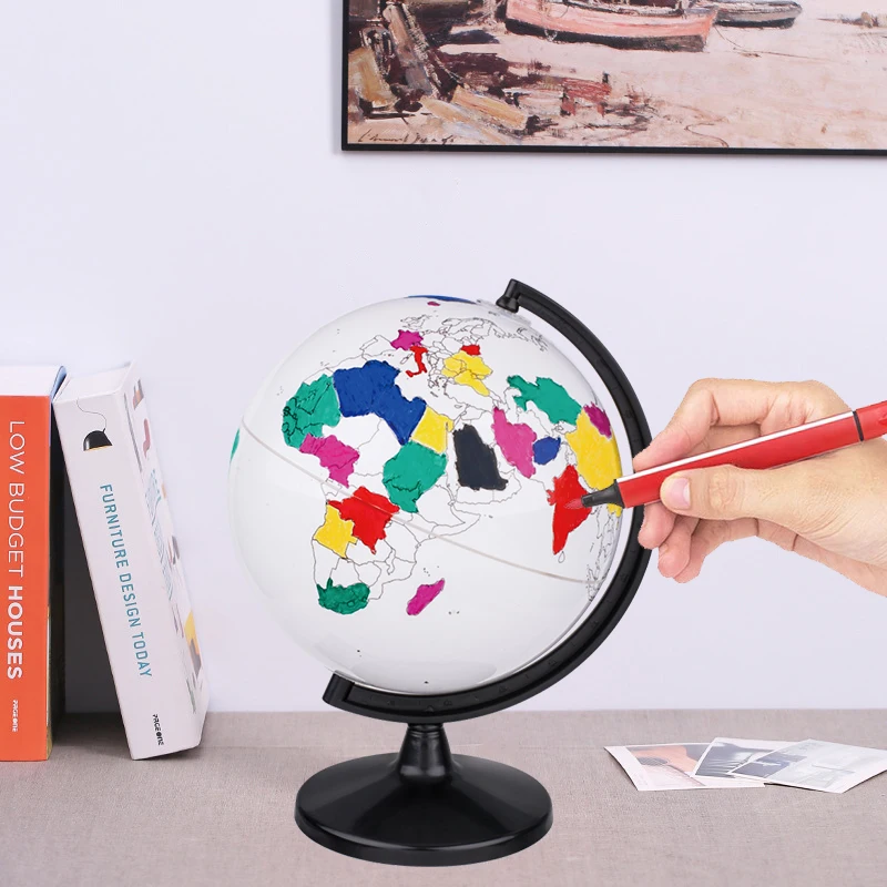 Wholesale Geography Teaching World Globe Interactive Children and Parents Geographic Toy Play Earth Globe Model with Markers