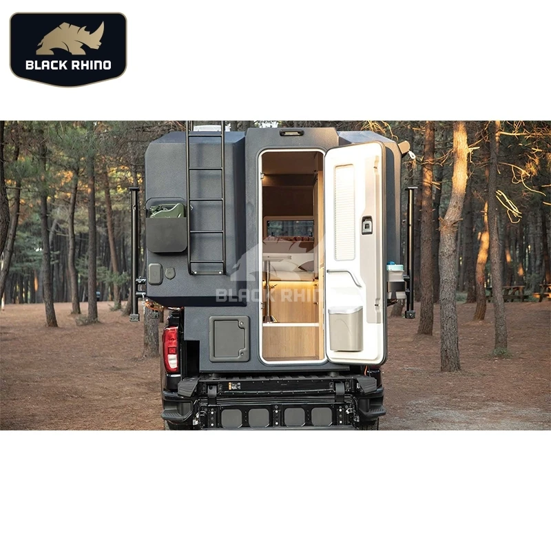 Fibreglass slide on offroad pick up truck bed camper stainless steel camper