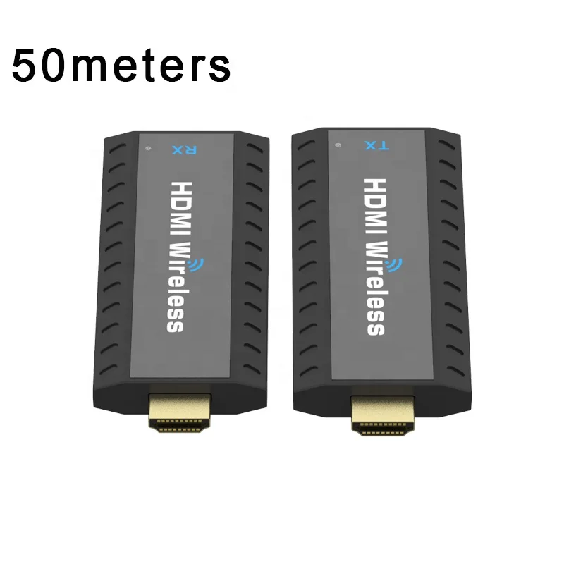 50M Hdmi Wireless 1 Transmitter and 2 Receiver Set Audio Video Extender To 2 RX 1x2 Same Screen