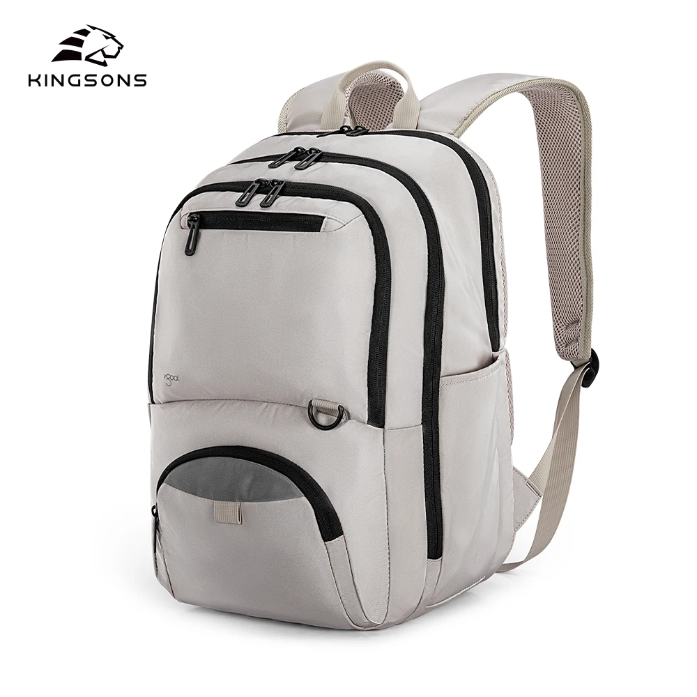 BSCI factory Kingsons PC laptop backpack office computer bag travel back pack multi functional bag 15.6 inch for business travel