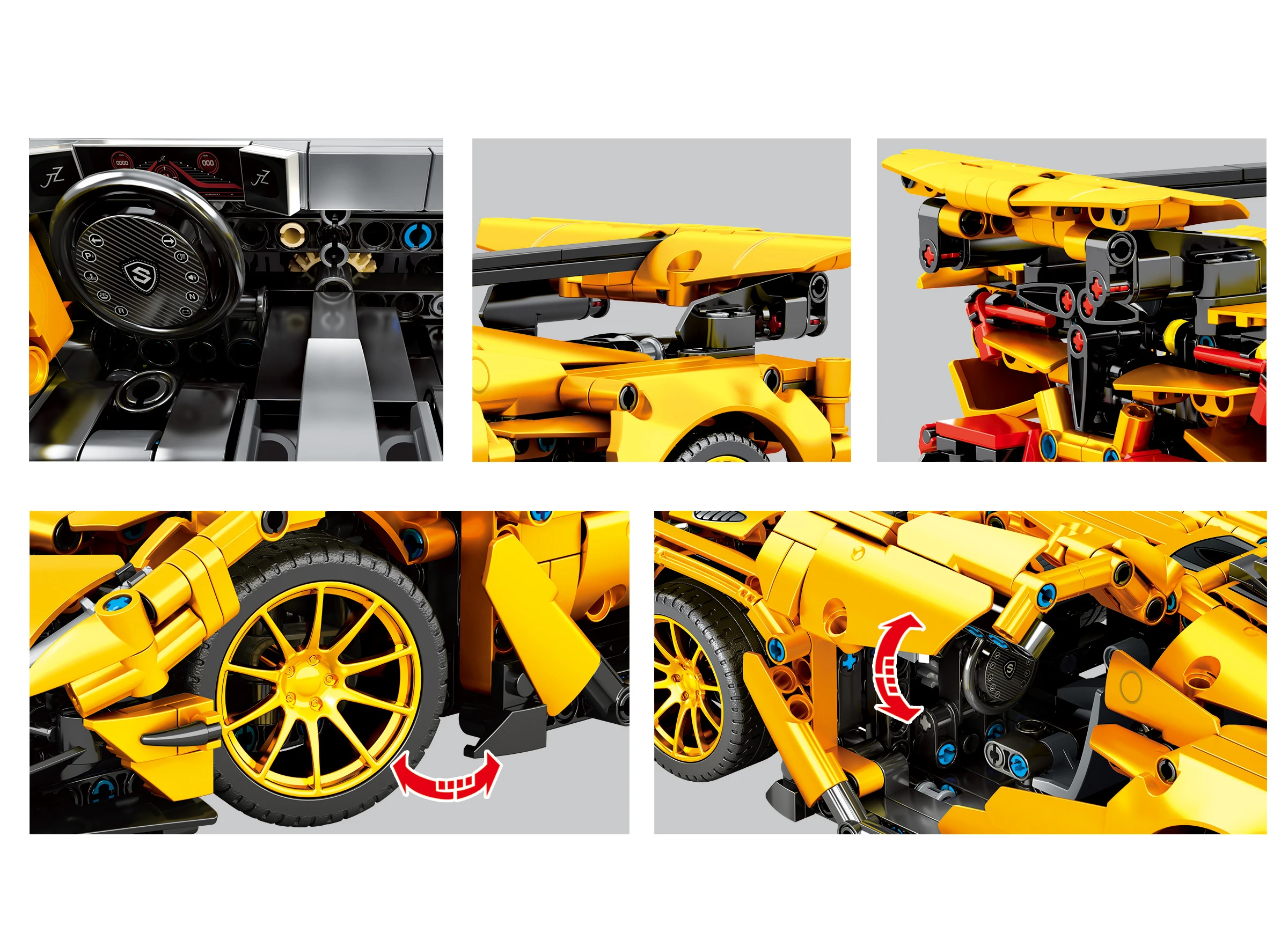 2022 HOT Remote Control Super Racing Apollo Sports Car Building Block Toys