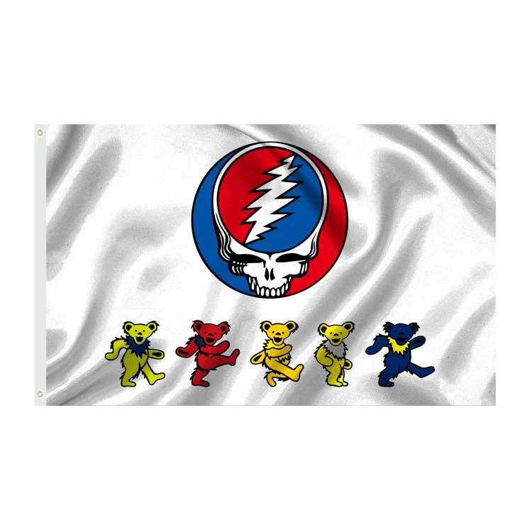 Custom 3X5FT Music Grateful Dead Banners Flags For Outdoor