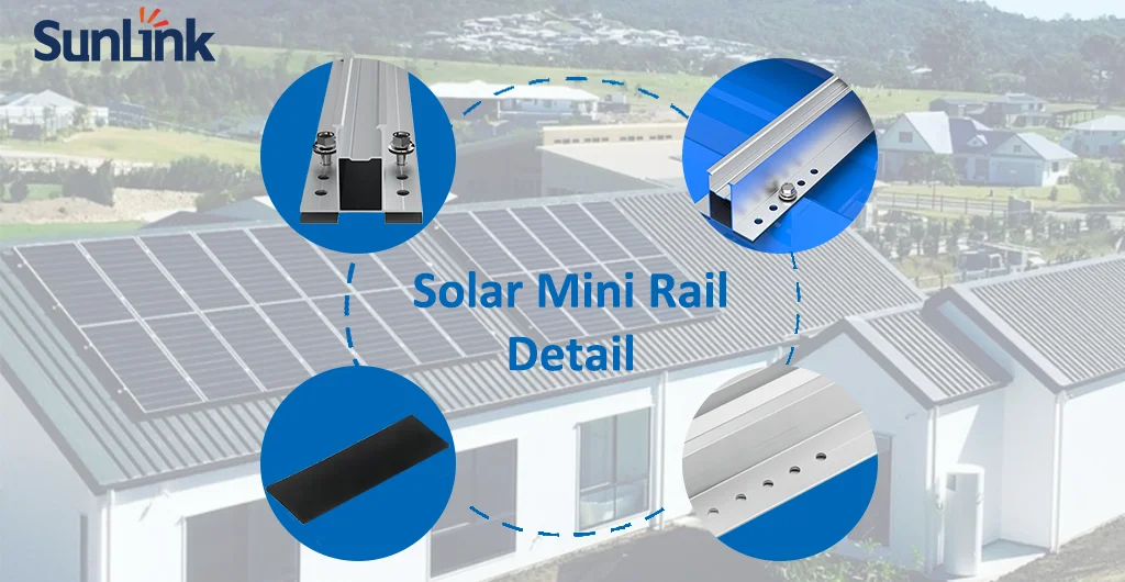 SUNLINK RM186  Solar Panels Mini Rail Solar Panel Support Brackets China Wholesale Solar Structure Type