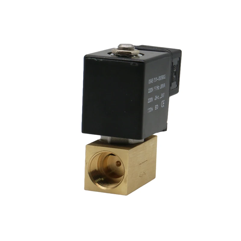 Small Two-Position Two-Way High Pressure Solenoid Valve Normally Closed 8Mpa Water Valve Air Valve AC220VDC24V