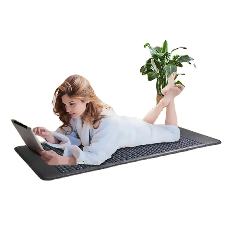 Magnetic Therapy Mat Red Light Therapy Pemf Mat with Near Infrared Heating Amethyst Stone PEMF Mat