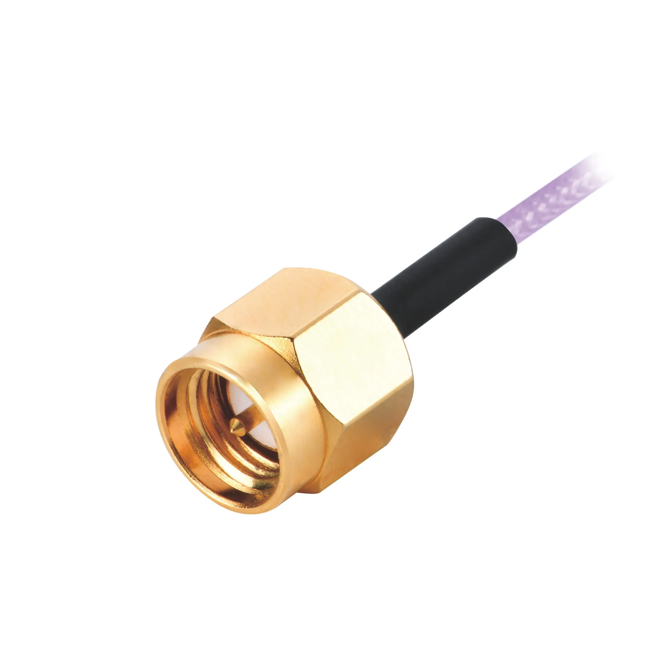 SMA connector male straight molded 0.5M RG174 cable assembly