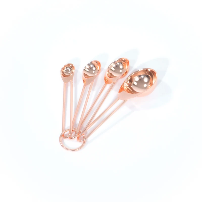 
Dropshipping Amazon Unique Home Measuring Cup 4 Piece Cooking Spoon Set Gold plated (Rose Gold plated) 