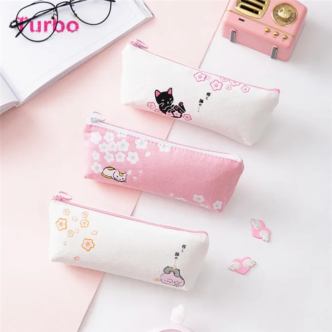 thailand new 2020 fashion school and office supplies stationery custom logo printed unique cartoon animal zipper pen bag