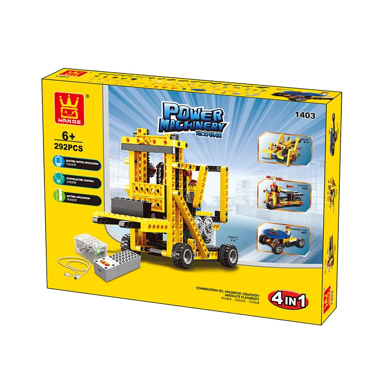 Mechanical engineering  Building Blocks machinery Crane 4in1 MOC building Blocks Educational Toys Kit Kids Block