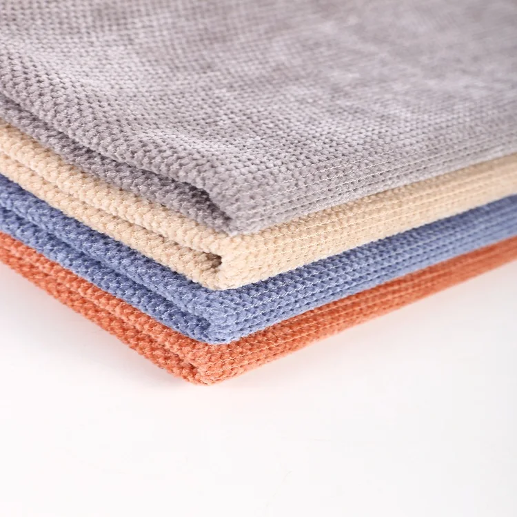 Wholesale Heavy Weight 100 Polyester Chenille Microfiber Sofa Fleece Fabric