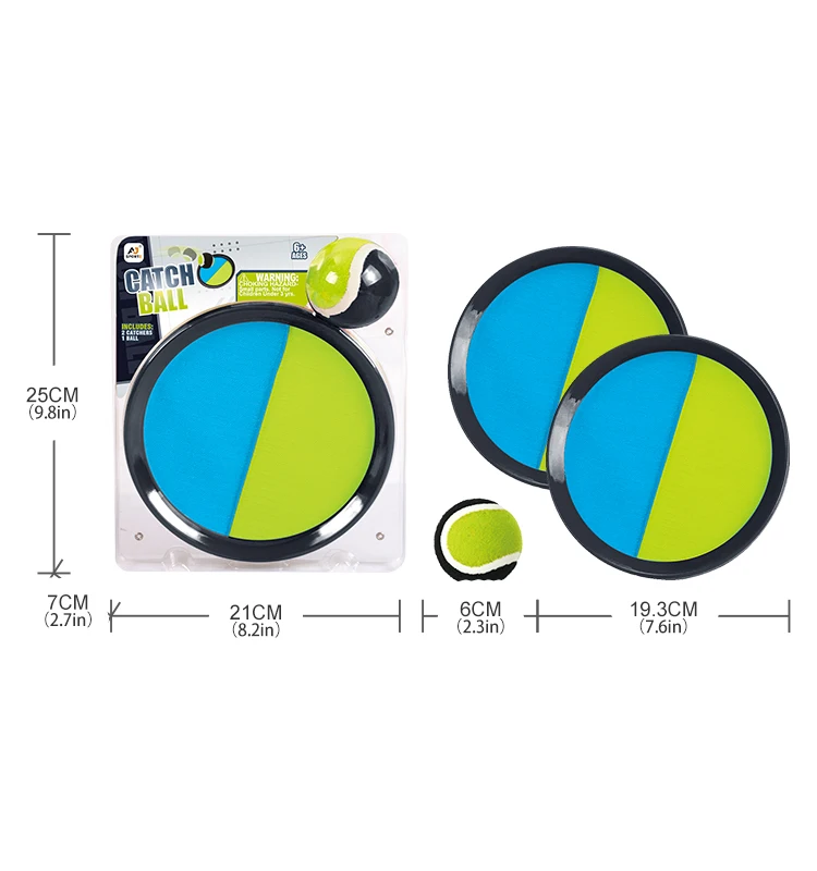 7.6 Inch Kids Toss And Catch Ball sets paddle Sticky Ball Toys Kid Garden Games Velcro Ball Toss