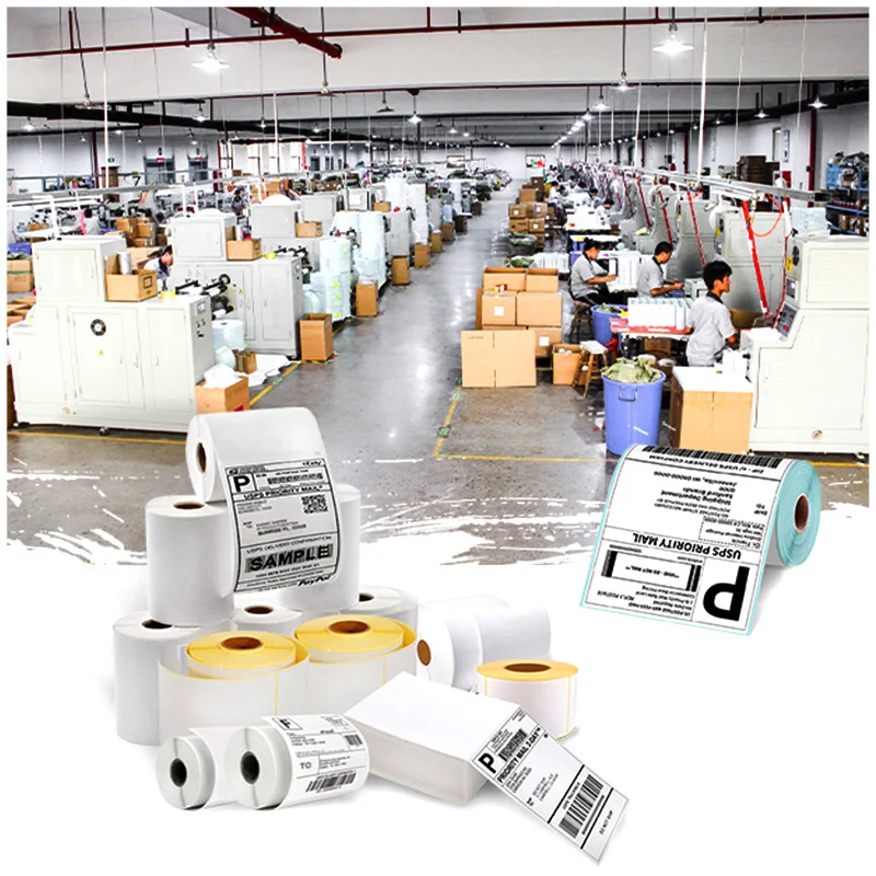 custom direct thermal paper label roll and price label stickers