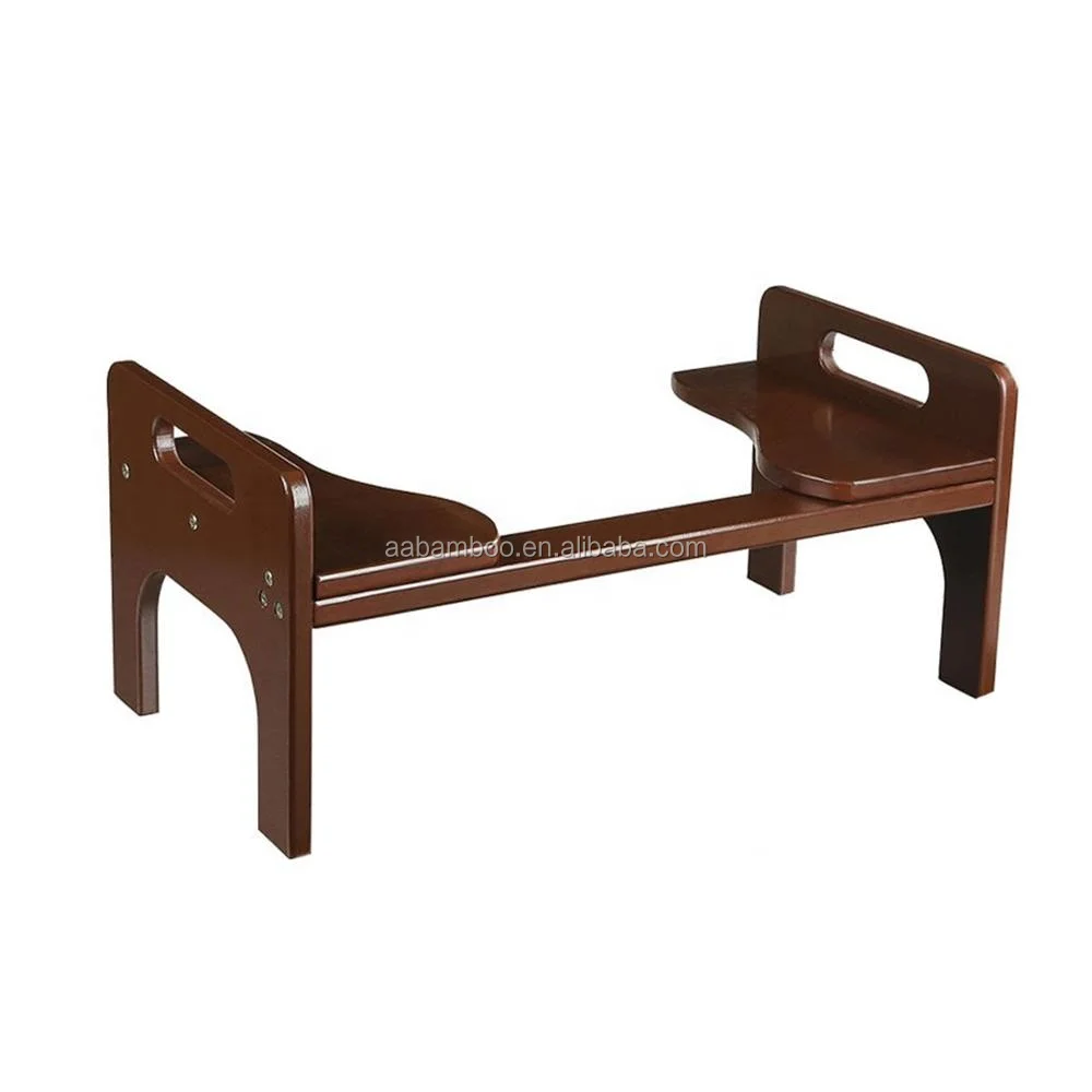 Modern bathroom bamboo adjustable toilet stool squat potty