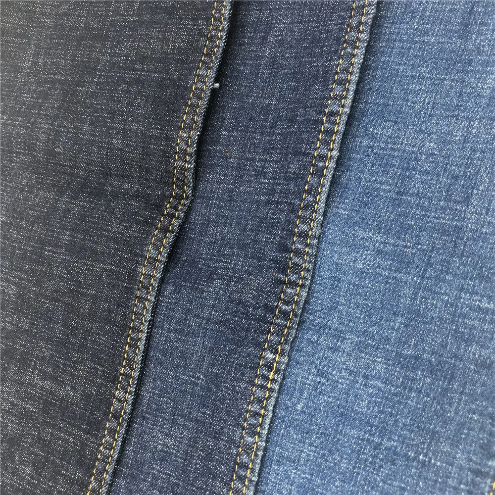 9.1oz indigo 98%cotton 2%elastane blue col stretch denim jeans shirt fabric