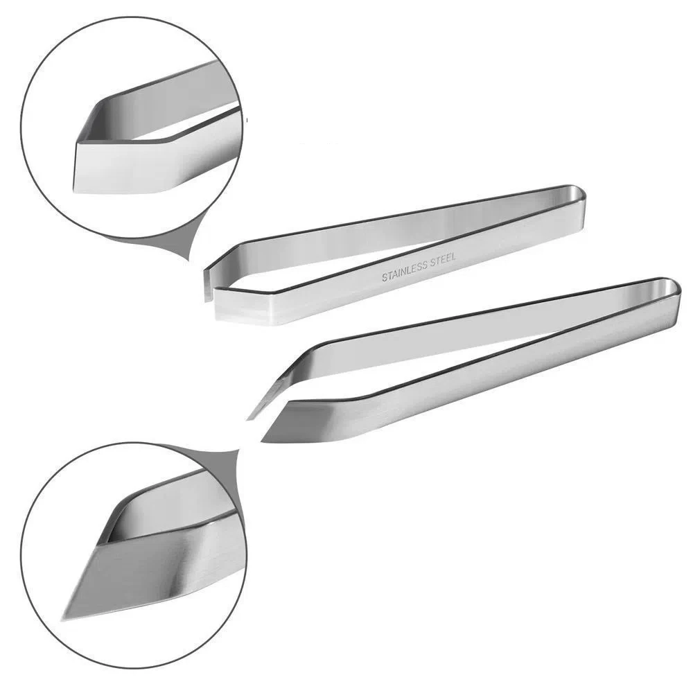 New Arrival Kitchen Gadget Stainless Steel Fish Bone Tweezer Flat and Slant Tweezers Pliers Remover