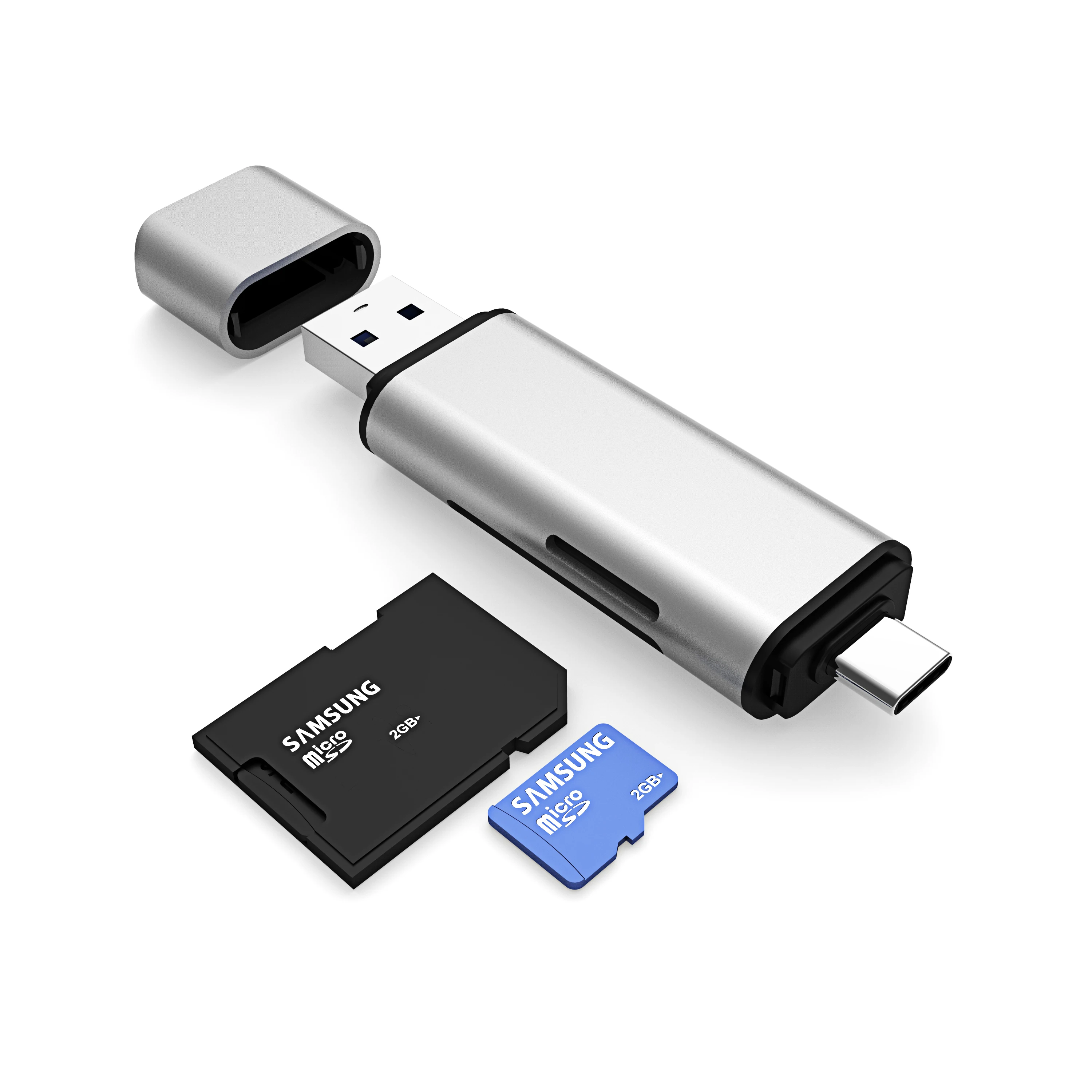 All In 1 USB 3.1 OTG Card Reader SD TF Micro-SD Card Reader Type C USB C Micro USB Memory Support Mac10 Win7/8/xp/vista