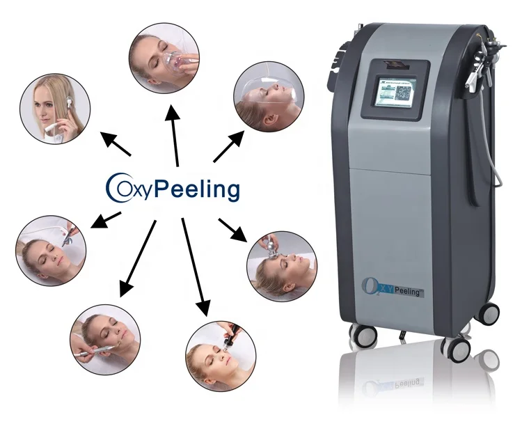 2021 new design tankless oxygen beauty machine acne treatment oxygen jet peel machine