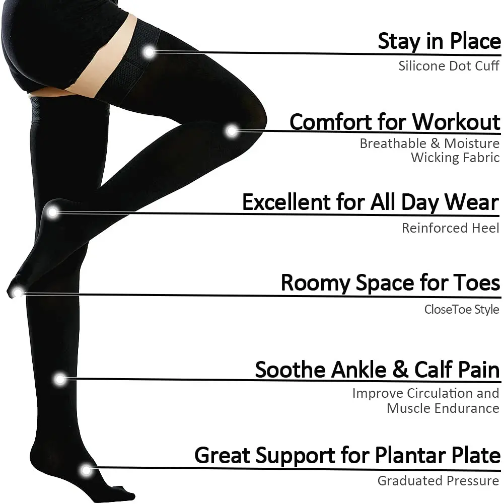Custom Service Anti-Slip Nurse Stocking Healthy 20-30 Mmhg Workout Post Surgery Compression Socks Medical
