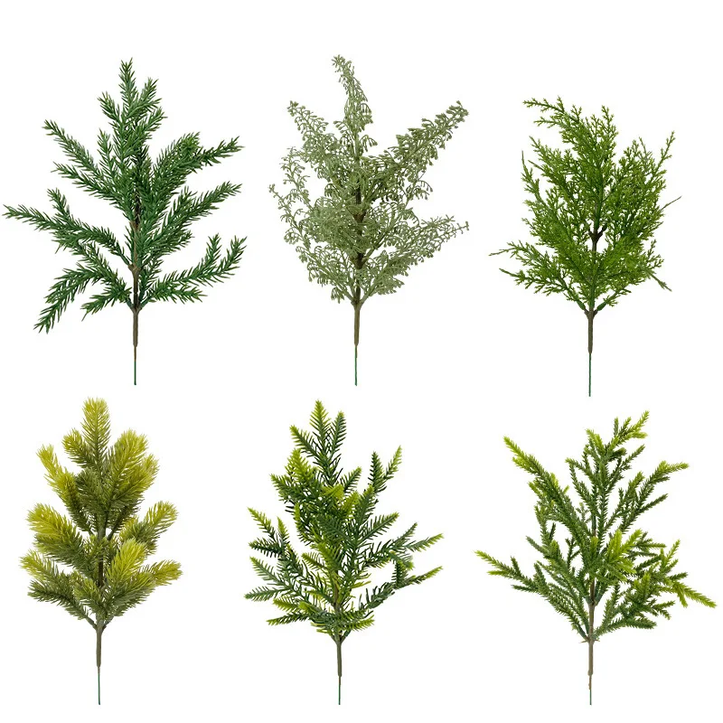 Christmas Pine Needle Branch Embellishing Home Garden Decoration Evergreen Pine Tree Branches Beauty Artificial Pine Branches
