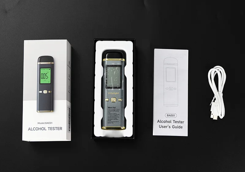 Breathalyzer Professional-Grade Alcohol Tester with Memory and Warning Function for Personal and Professional Use