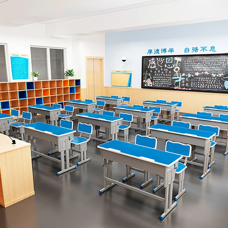 Modern Comfortable Elementary School Primary Furniture Set Classroom Adjustable secondary school student desk and chair