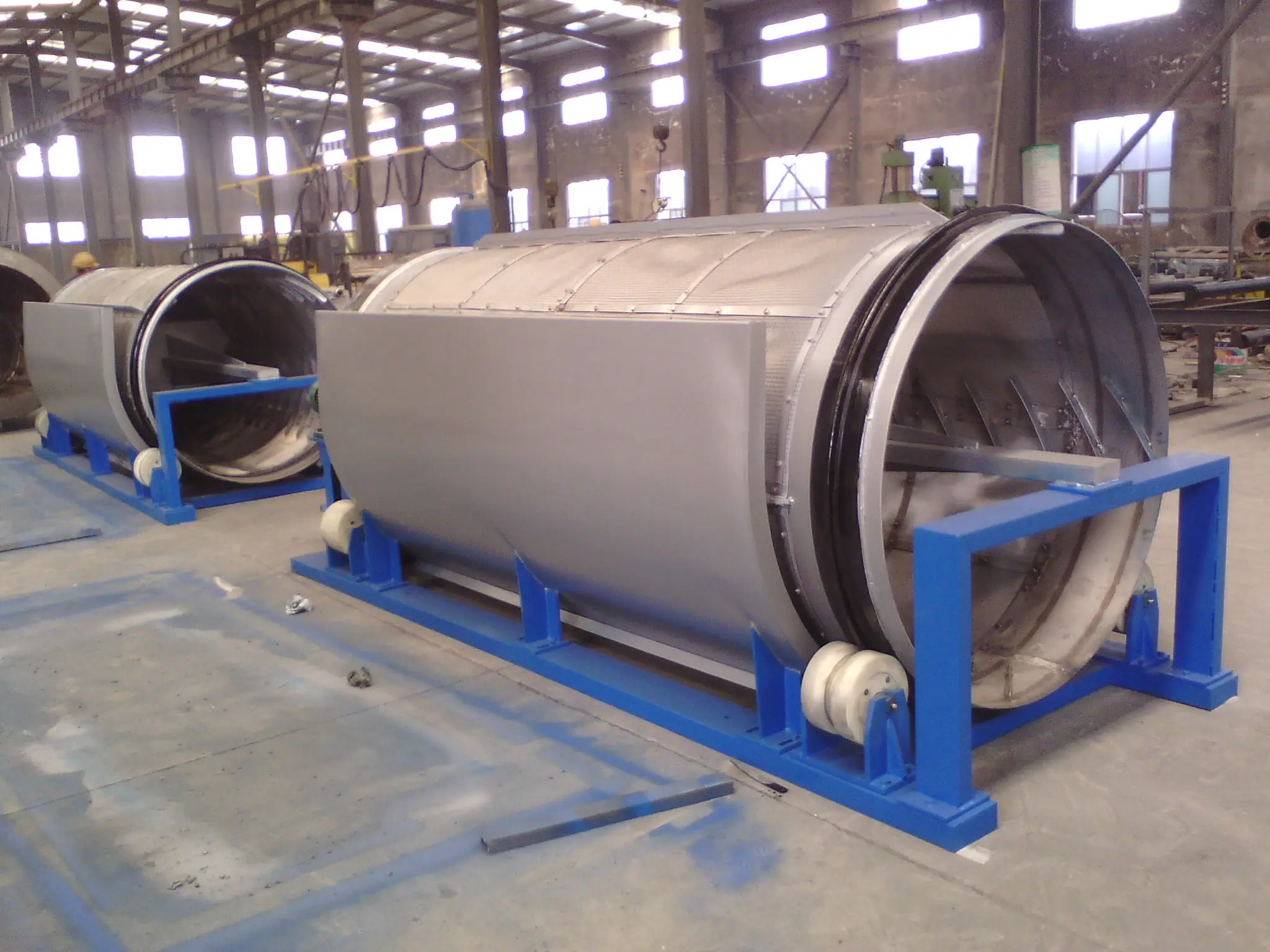 sewage treatment plant stainless steel self washing rotary drum screen micro filter