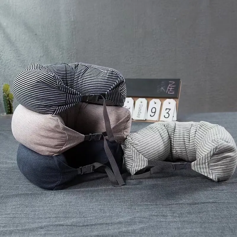 Knitted U-shaped Pillow Polyurethane Particle Adjustable Pillow Opening Gift
