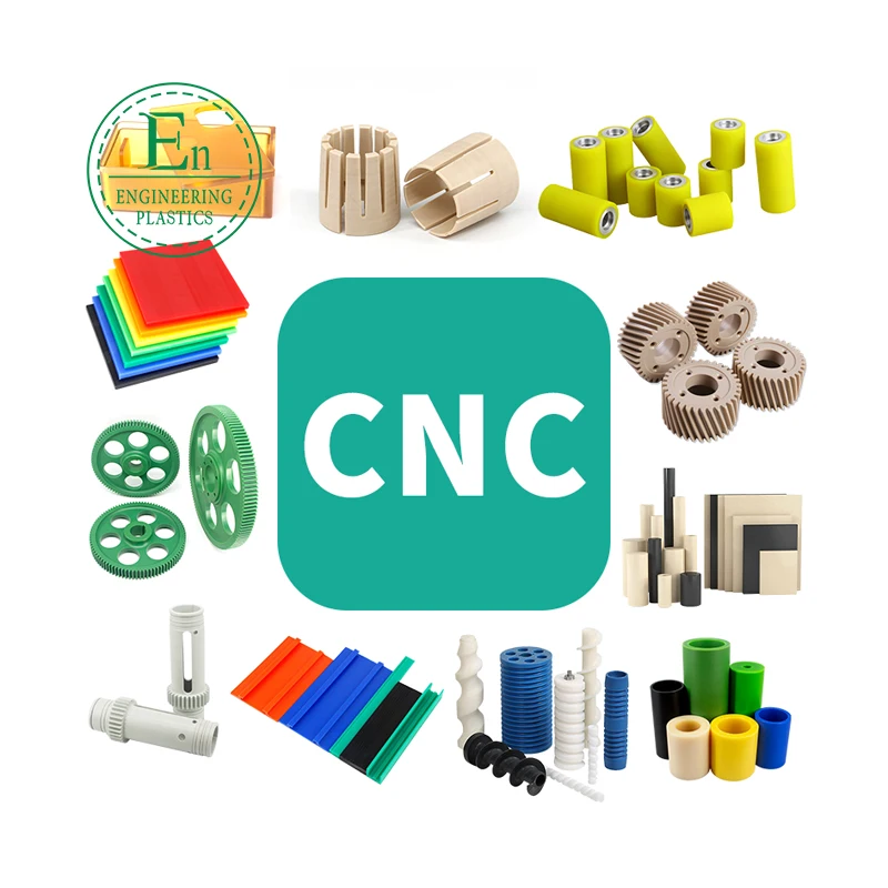 Precision Cnc Machining Fabrication Oem Aluminum Plastic  Peek Pe Delrin Pom Ptfe Nylon Cnc Turning Milling Plastic Spare Parts