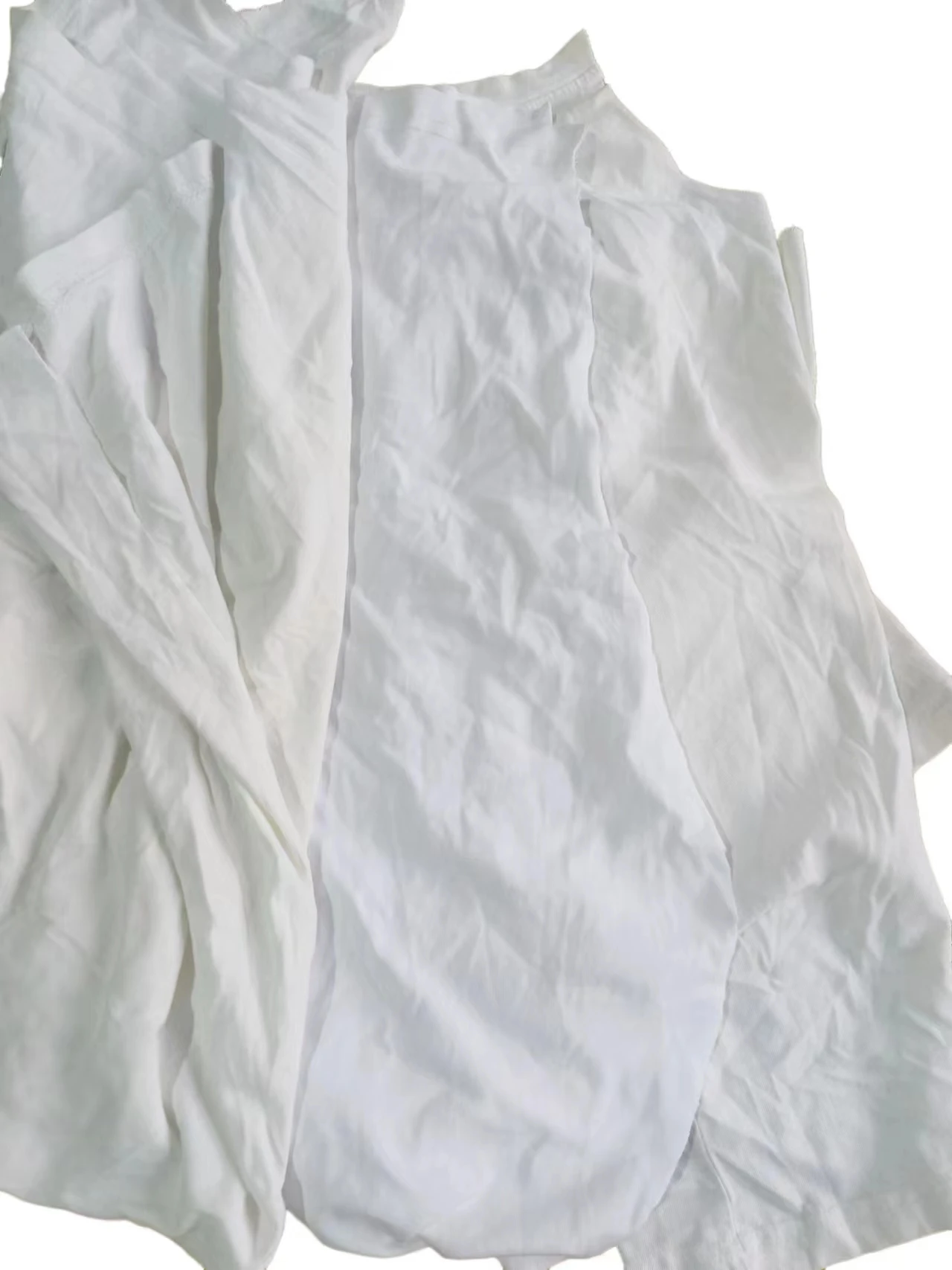 Hot Selling 100% Cotton Pure White T-Shirt Rags Industrial Wiping Cloth Available in 10KG 25KG and 100KG Packs