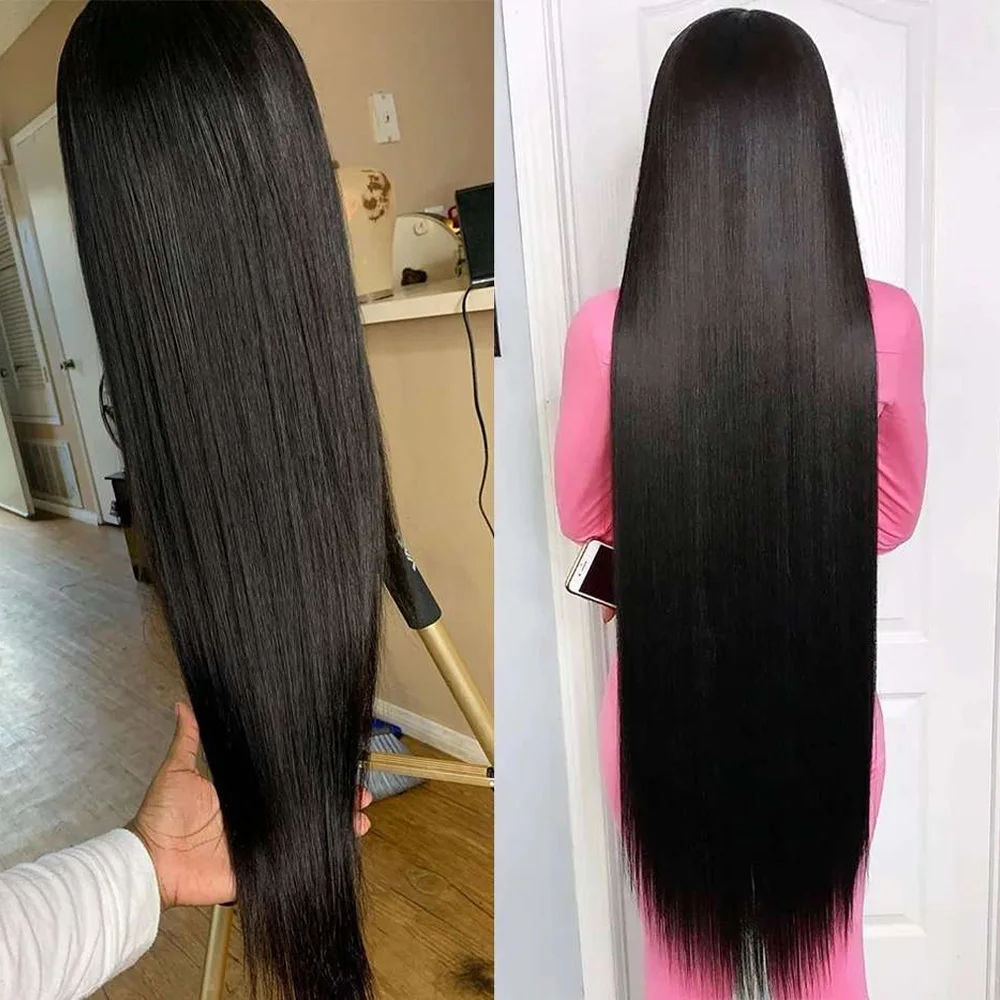 GD 40 Inch Human Hair Transparent Lace Straight Human Hair Wigs,Wholesale Hd Lace Wigs,Pre Plucked Human Hair Wig For Women