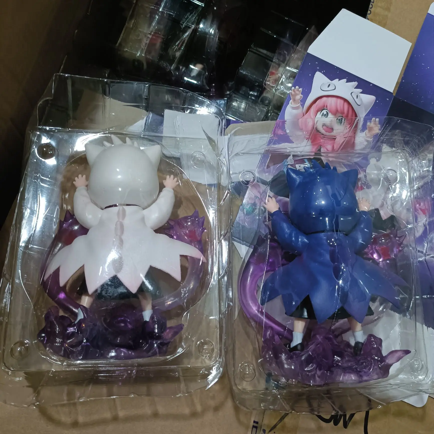 16cm New Anime Spy Family Anya Cos Gengar Gk Handmade PVC Action Figure Statue Toy 2 Styles Unisex Cartoon Toy