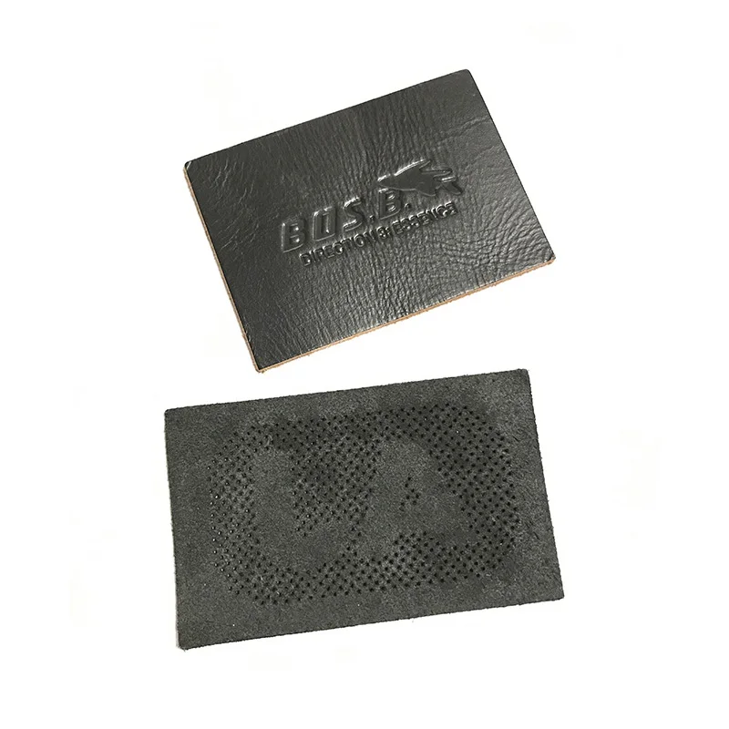 Wholesale good price custom logo soft leather jeans leather custom PU patches labels for clothing