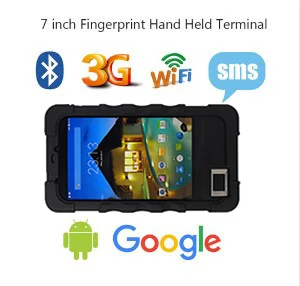 HF-FP07 рваный 7 дюймов сенсорный экран планшета беспроводной терминал сканирования отпечатков пальцев время attendnce