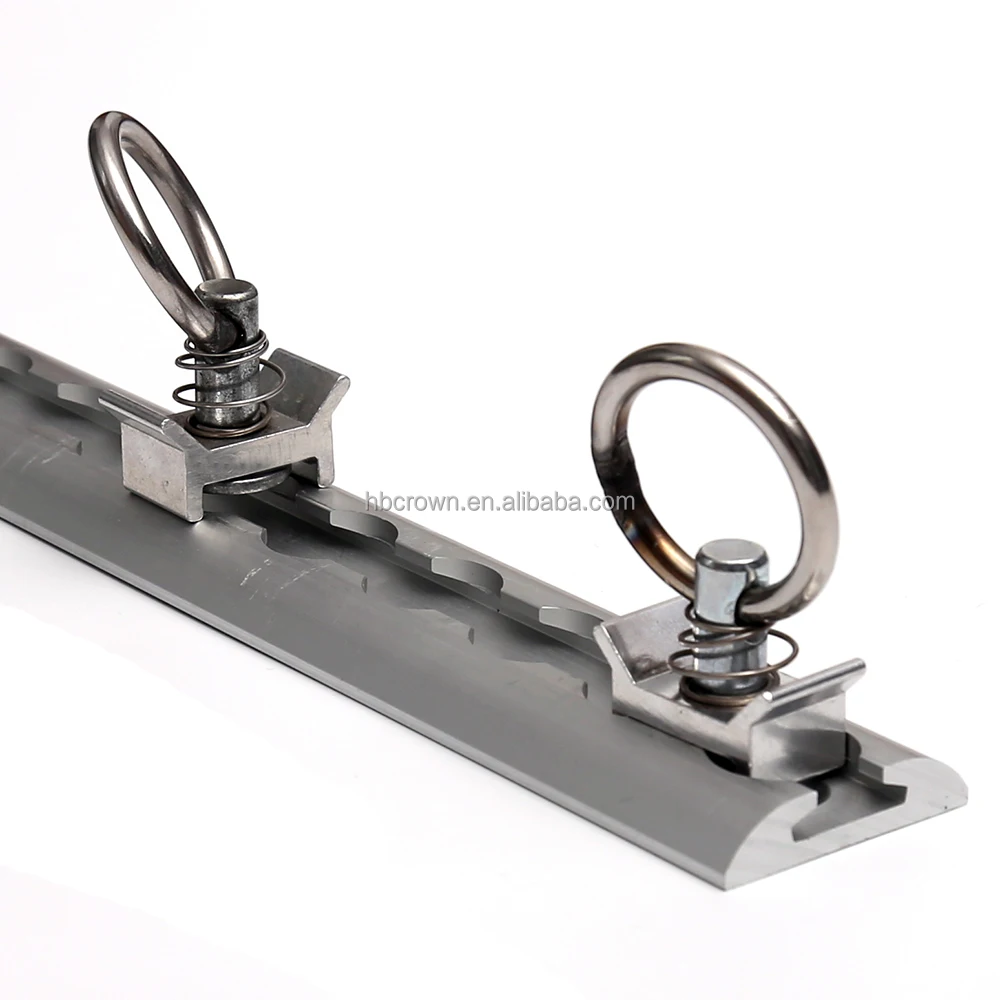 Aluminum motorcycle load Single Stud Fitting L track tie down Anchor RING Quick Release Airline Rail