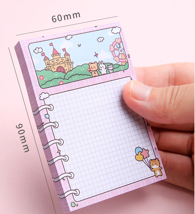 Fast Delivery Unique Office Supplies Colorful Cartoon Printing Adhesive Paper Sticky Notes With 100 sheets