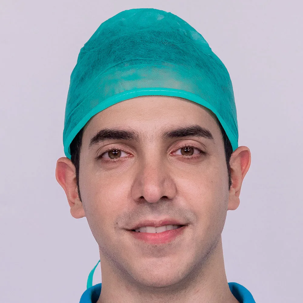 Personal Protection Nurse Nonwoven Hair Net Disposable Head Cover Mob Bouffant Surgical Caps For Women Men