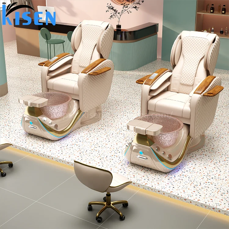 Kisen Modern Best Luxury Lounge Professional Manicure Massage Foot Spa Pedicure Chair For Nail Salon Spa