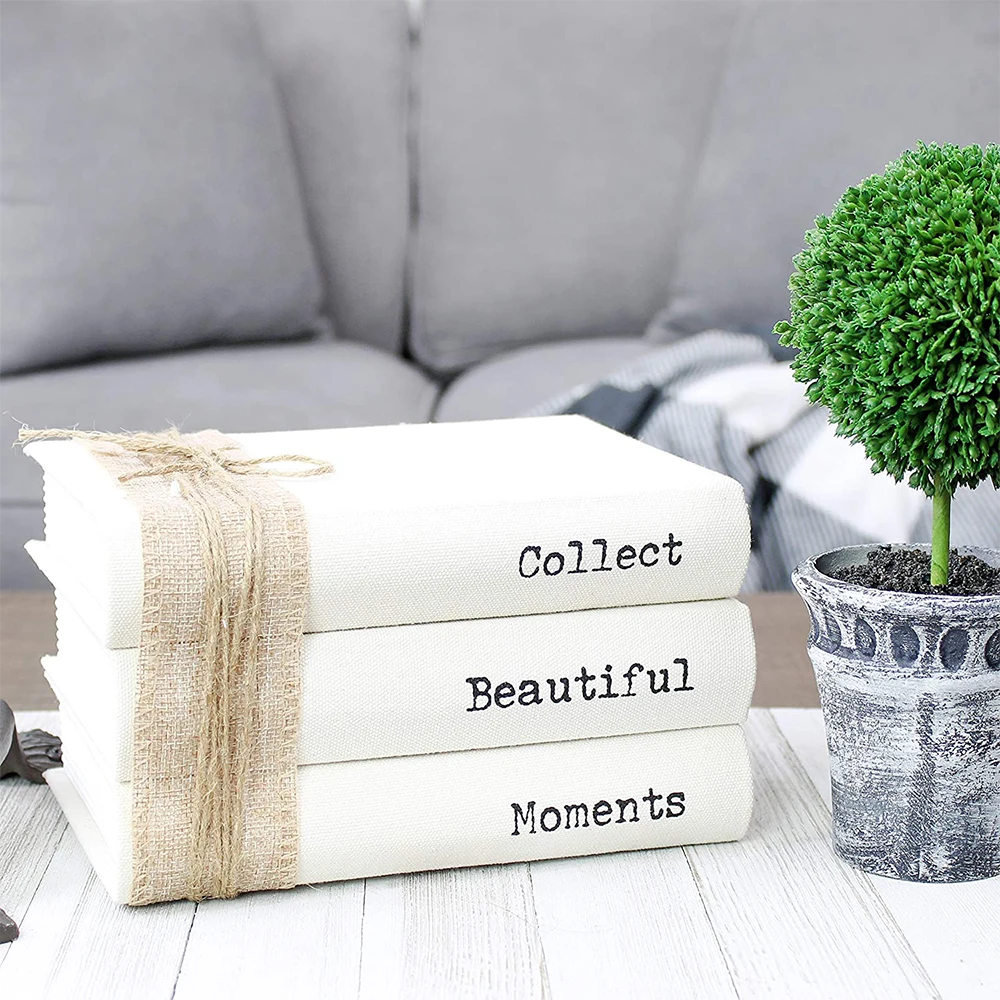 Wholesale Custom Designer Luxury Channel Fake Decorative Book Set Decor Modern Blank Faux Books Home Decoration Books Printing