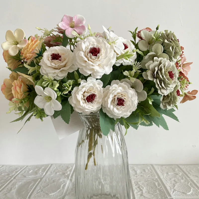 New Design 5 Head Flowers Bouquet Wedding Bridal Holding Flowers