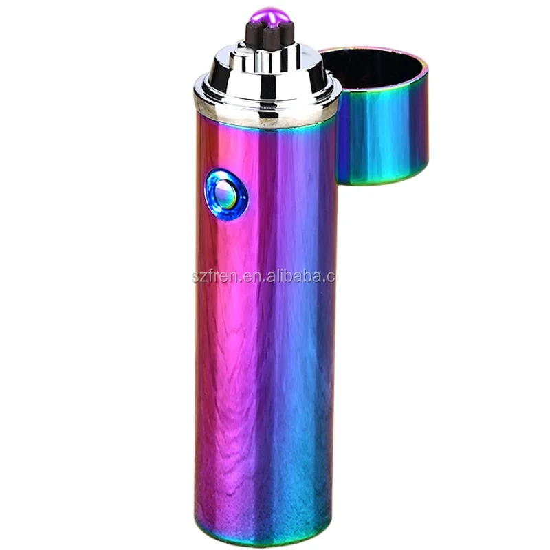FR-P01 Metal Flameless Rechargeable Dual Arc USB Lighter Electric Pulse X Arc Electric Tobacco Lighter Business Gift
